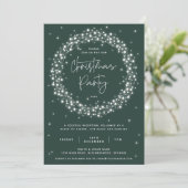 Elegant Green Sparking Lights kerstfeest Kaart (Staand voorkant)