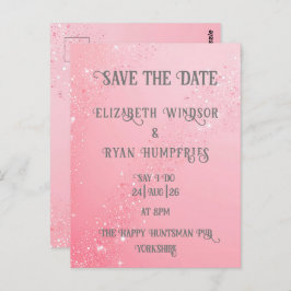 Elegant Green Sparkle Design voor bruiloft Briefkaart