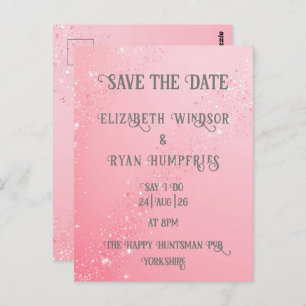 Elegant Green Sparkle Design voor bruiloft Briefkaart