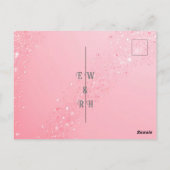 Elegant Green Sparkle Design voor bruiloft Briefkaart (Achterkant)