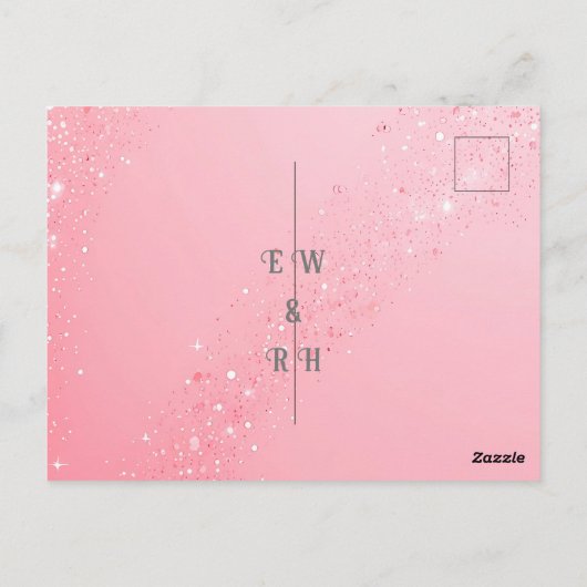 Elegant Green Sparkle Design voor bruiloft Briefkaart (Achterkant)