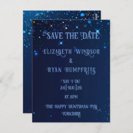 Elegant Green Sparkle Design voor bruiloft Briefkaart