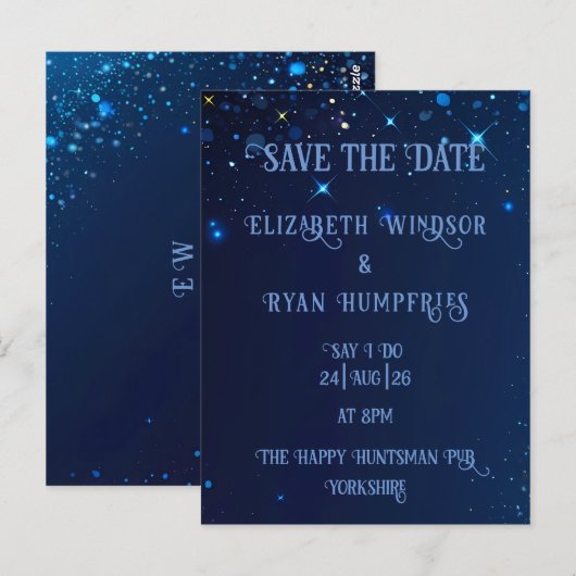 Elegant Green Sparkle Design voor bruiloft Briefkaart (Voorkant / Achterkant)