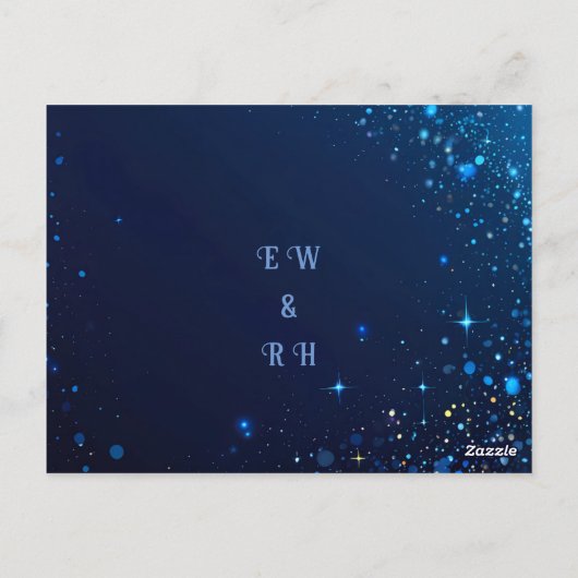 Elegant Green Sparkle Design voor bruiloft Briefkaart (Achterkant)