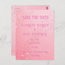 Elegant Green Sparkle Design voor bruiloft Briefkaart