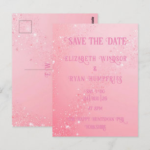 Elegant Green Sparkle Design voor bruiloft Briefkaart