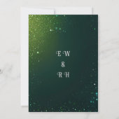 Elegant Green Sparkle Design voor thema Kaart (Achterkant)