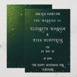 Elegant Green Sparkle Design voor thema Kaart