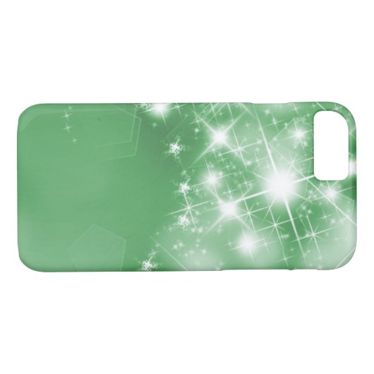 Elegant Green Sparkle Faux Folie Case-Mate iPhone Case (Achterkant (Horizontaal))