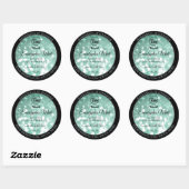 Elegant Green Sparkle Glitter Logo Product Labels (Vel)