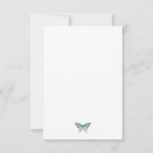 Elegant Green Stripes & Butterfly - Speciaal Notitiekaartje (Achterkant)