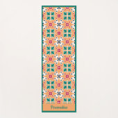 Elegant Green Tegel Pattern Zen Yoga Namaste Yogamat (Voorkant)