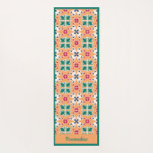 Elegant Green Tegel Pattern Zen Yoga Namaste Yogamat (Achterkant)