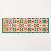 Elegant Green Tegel Pattern Zen Yoga Namaste Yogamat (Voorkant (horizontaal))