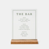 Elegant Green Text Menu Design Acryl Bord (Voorkant)