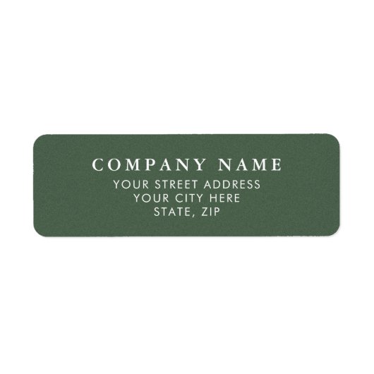 Elegant Green Texture Personalized Address Labels (Voorkant)