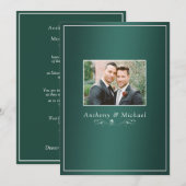 Elegant Green Textured look Background Dividers Kaart (Voorkant / Achterkant)