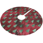 Elegant Green Trees kerst Kerstboom Rok (Gekanteld)