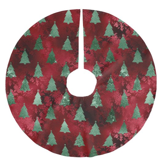 Elegant Green Trees kerst Kerstboom Rok (Voorkant)