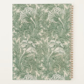 Elegant Green Tulips William Morris Planner (Achterkant)