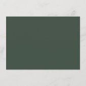 Elegant Green Typographic Informatiekaartje (Achterkant)