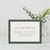 Elegant Green Typographic Informatiekaartje (Staand voorkant)