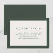 Elegant Green Typographic Informatiekaartje (Voorkant / Achterkant)