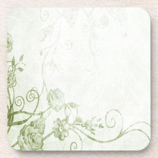 Elegant Green Vintage Bier Onderzetter (Voorkant)