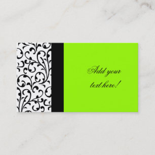 Elegant Green Visitekaartje Modern Damask Patroon