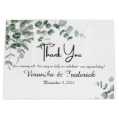 Elegant Green Waterverf Eucalyptus Wedding Groot Cadeauzakje (Voorkant)