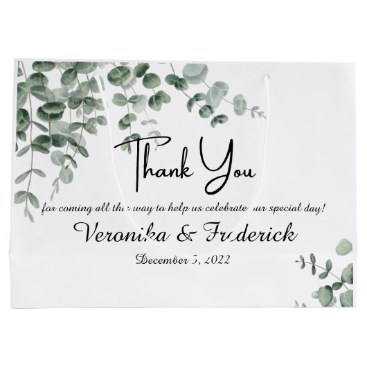 Elegant Green Waterverf Eucalyptus Wedding Groot Cadeauzakje