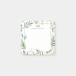 Elegant Green Waterverf laat persoonlijke Post-it® Notes