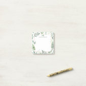 Elegant Green Waterverf laat persoonlijke Post-it® Notes (Op bureau)