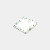 Elegant Green Waterverf laat persoonlijke Post-it® Notes (Schuin)