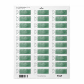 Elegant Green Waterverf Monogram Weddenschap Etiket (Full Sheet)