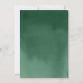 Elegant Green Waterverf Photo Afstuderen Aankondiging (Achterkant)