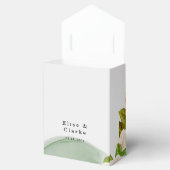 Elegant Green Waterverf Rozen Wedding Bedankdoosjes (Geopend)