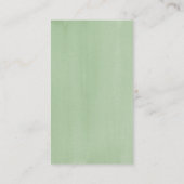 Elegant Green Waterverf Rustic Greenery Visitekaartje (Achterkant)