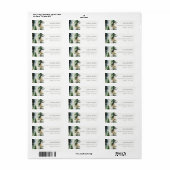 Elegant Green Waterverf Woodland Forest Address Etiket (Full Sheet)