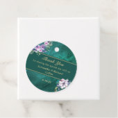 Elegant Green Wedding Bedankjes Labels (In situ)