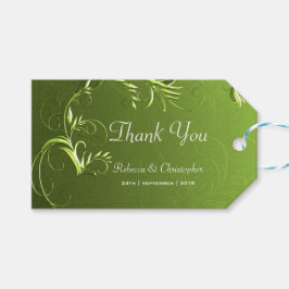 Elegant Green Wedding Bedankt Cadeaulabel