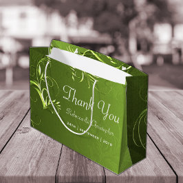 Elegant Green Wedding Bedankt Groot Cadeauzakje