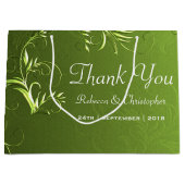Elegant Green Wedding Bedankt Groot Cadeauzakje (Voorkant)