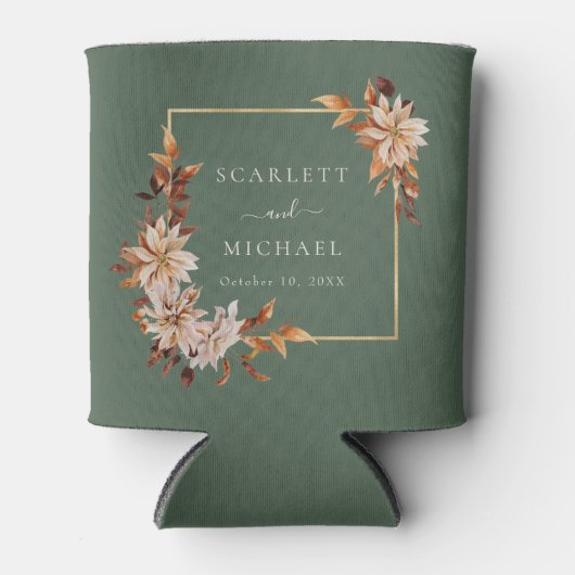 Elegant Green Wedding Blikjeskoeler (Voorkant)