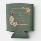 Elegant Green Wedding Blikjeskoeler (Achterkant)