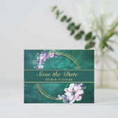 Elegant Green Wedding Briefkaart (Staand voorkant)