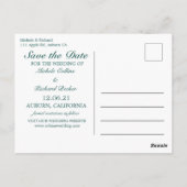 Elegant Green Wedding Briefkaart (Achterkant)