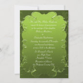 Elegant Green Wedding Invitation Kaart (Voorkant)