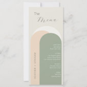 Elegant Green Wedding Menu (Voorkant)