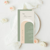 Elegant Green Wedding Menu
